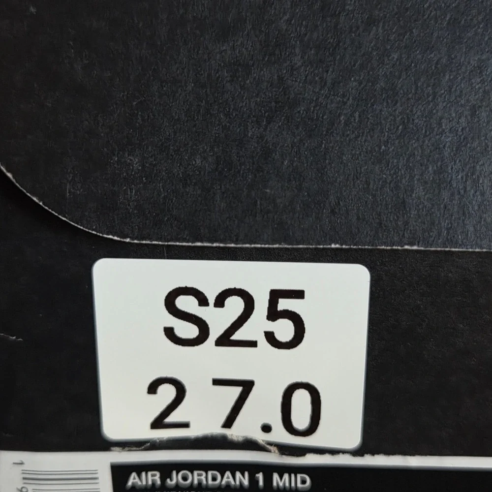 Jordan Air Jordan 1 Mid Mens 8.5 Sail Midnight Green Red DQ8426 105 Basketball
